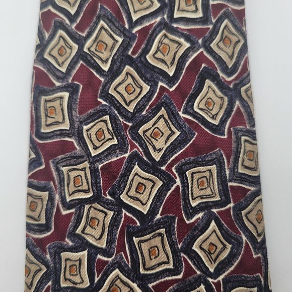 Talbott Studio Men's Geometric Pattern Silk Tie OS - Picture 6 of 6